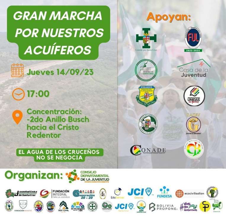 Marcha por la defensa del agua y los bosques