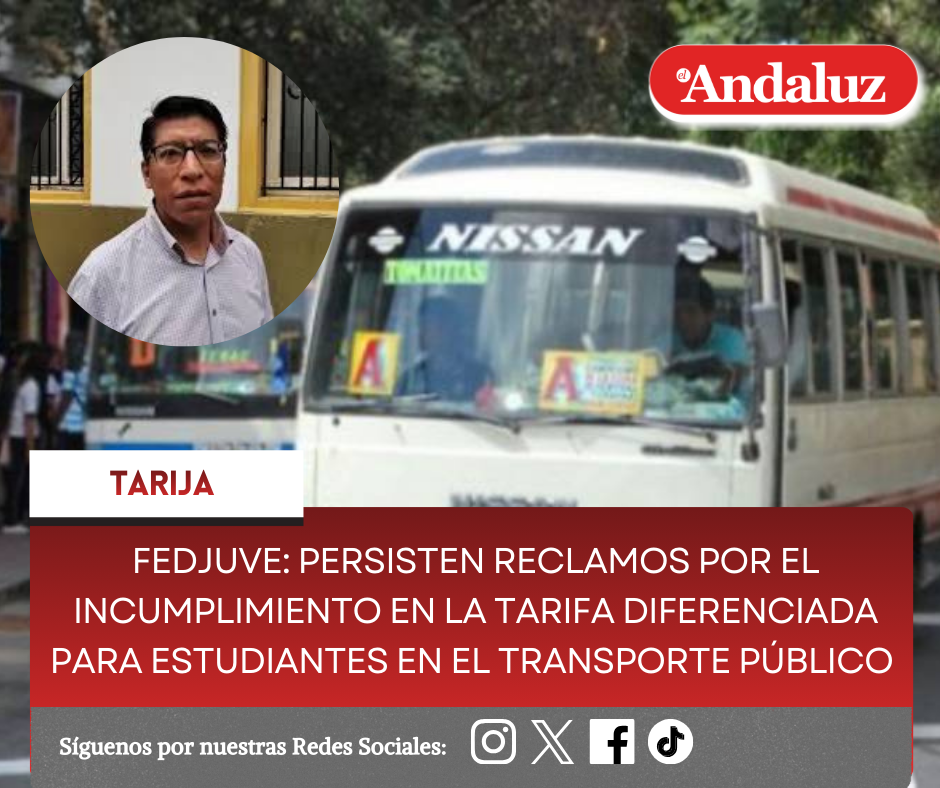 Fedjuve: Persisten reclamos por el incumplimiento en la tarifa diferenciada para estudiantes en el transporte público
