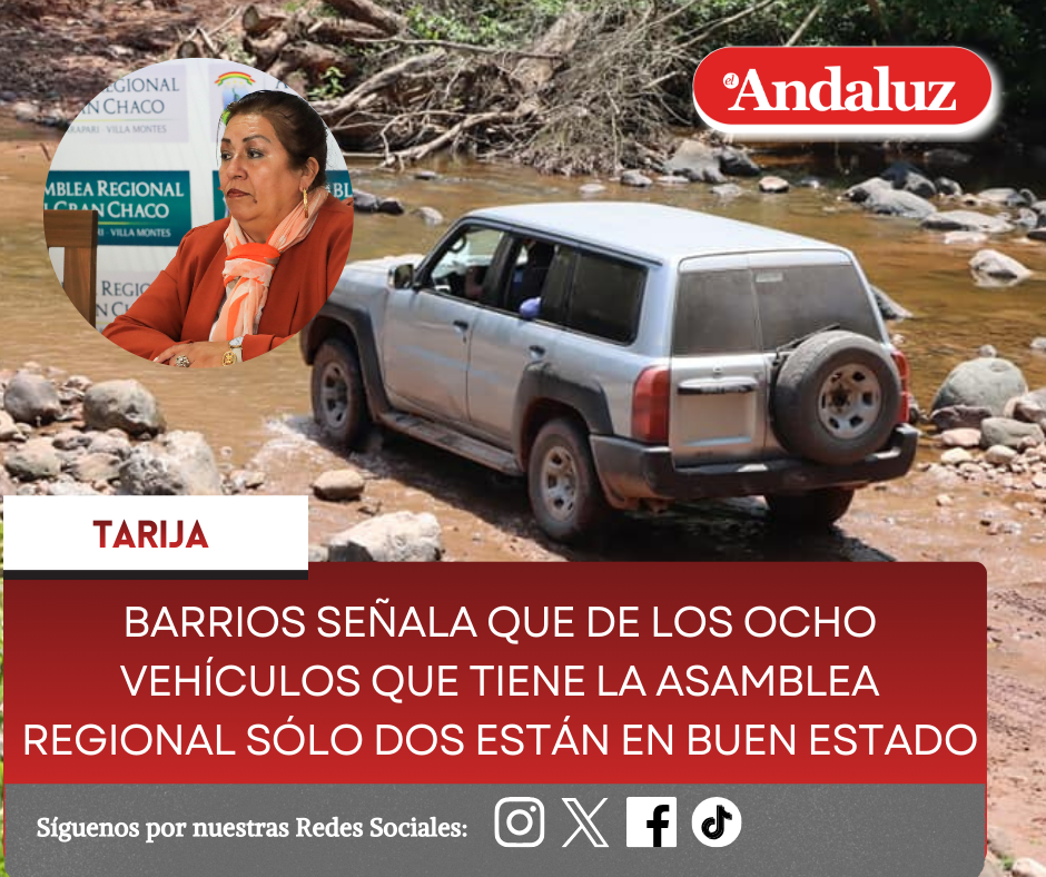 Barrios señala que de los ocho vehículos que tiene la Asamblea Regional sólo dos están en buen estado