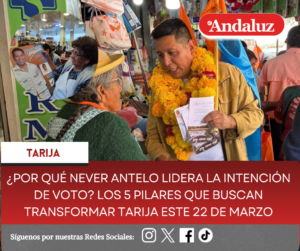 ¿Por qué Never Antelo lidera la intención de voto? Los 5 pilares que buscan transformar Tarija este 22 de marzo