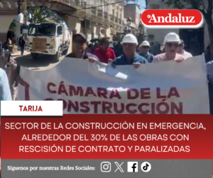 Sector de la construcción en emergencia, alrededor del 30% de las obras con rescisión de contrato y paralizadas
