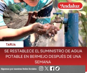 Se restablece el suministro de agua potable en Bermejo después de una semana
