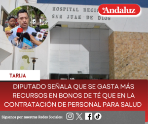 Diputado señala que se gasta más recursos en bonos de té que en la contratación de personal para salud