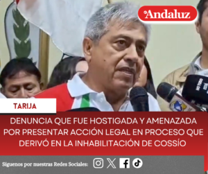 Denuncia que fue objeto de hostigamiento y amenazas por presentar acción legal en proceso que derivó en la inhabilitación de Cossío