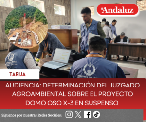 Audiencia: Determinación del Juzgado Agroambiental sobre el proyecto Domo Oso X-3 en suspenso