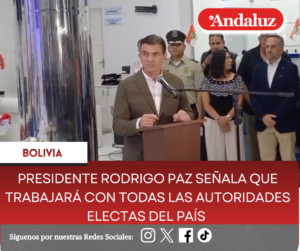 Presidente Rodrigo Paz señala que trabajará con todas las autoridades electas del país