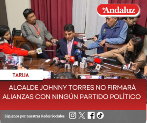 Alcalde Johnny Torres no firmará alianzas con ningún partido político