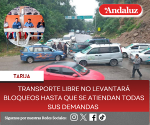Transporte Libre no levantará bloqueos hasta que se atiendan todas sus demandas