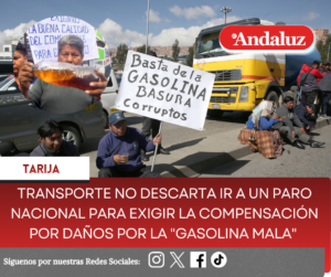 Transporte no descarta ir a un paro nacional para exigir la compensación por daños por la «gasolina mala»