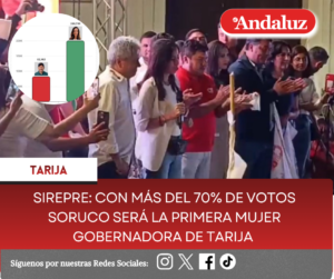 Sirepre: Con más del 70% de votos Soruco será la primera mujer gobernadora de Tarija