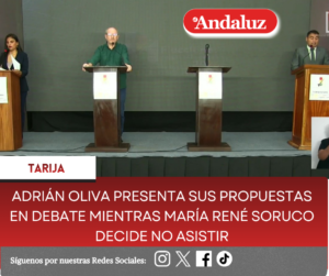 Adrián Oliva presenta sus propuestas en debate mientras María René Soruco decide no asistir