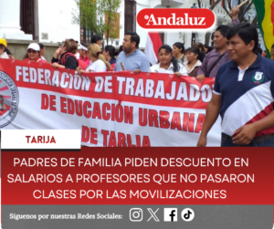 Padres de familia piden descuento en salarios a profesores que no pasaron clases por las movilizaciones