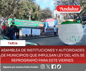 Asamblea de instituciones y autoridades de municipios que impulsan Ley del 45% se reprogramó para este viernes