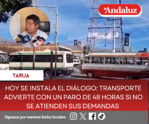 Hoy se instala el diálogo: Transporte advierte con un paro de 48 horas si no se atienden sus demandas