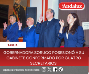Gobernadora Soruco posesionó a su gabinete conformado por cuatro secretarios