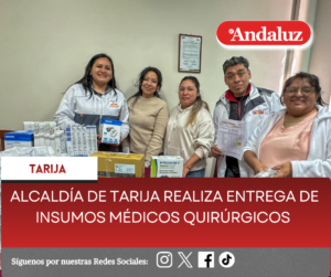 Alcaldía de Tarija realiza entrega de insumos médicos quirúrgicos