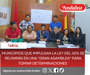 Municipios que impulsan la Ley del 45% se reunirán en una «gran asamblea» para tomar determinaciones
