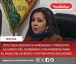 Diputada denuncia amenazas y presunto acuerdo del gobierno con mineros para el pago de un bono y evitar movilizaciones