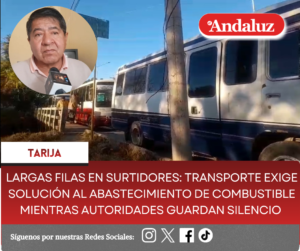 Largas filas en surtidores: Transporte exige solución al abastecimiento de combustible mientras autoridades guardan silencio