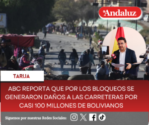 ABC reporta que por los bloqueos se generaron daños a las carreteras por casi 100 millones de bolivianos