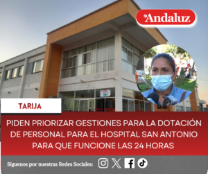 Piden priorizar gestiones para la dotación de personal para el hospital San Antonio para que funcione las 24 horas