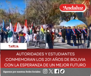Autoridades y estudiantes conmemoran los 201 años de Bolivia con la esperanza de un mejor futuro