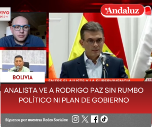 Analista ve a Rodrigo Paz sin rumbo político ni plan de gobierno