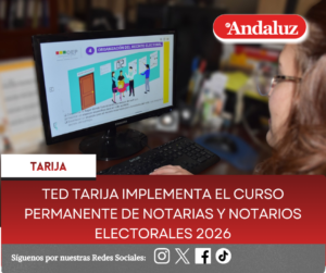 TED Tarija implementa el Curso Permanente de Notarias y Notarios Electorales 2026
