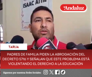 Padres de familia piden la abrogación del Decreto 5716 y señalan que este problema está violentando el derecho a la educación