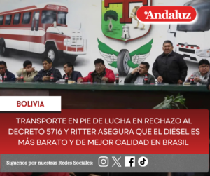 Transporte en pie de lucha en rechazo al Decreto 5716 y Ritter asegura que el diésel es más barato y de mejor calidad en Brasil  