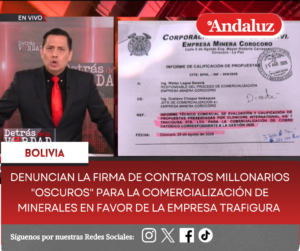 Denuncian la firma de contratos millonarios «oscuros» para la comercialización de minerales en favor de la empresa Trafigura