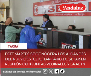 Este martes se conocerá los alcances del nuevo estudio tarifario de Setar en reunión con Juntas Vecinales y la AETN