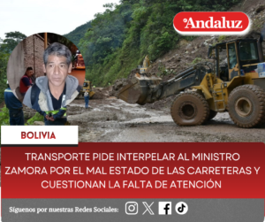 Transporte pide interpelar al ministro Zamora por el mal estado de las carreteras y cuestionan la falta de atención