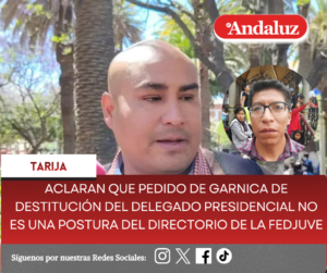 Aclaran que pedido de Garnica de destitución del Delegado presidencial no es una postura del directorio de la Fedjuve 
