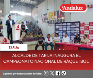 Alcalde de Tarija inaugura el campeonato Nacional de Ráquetbol