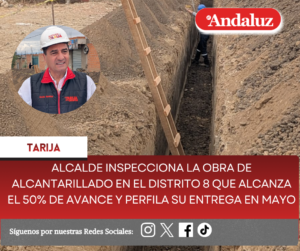 Alcalde Johnny Torres inspecciona la obra de alcantarillado en el Distrito 8
